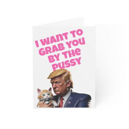 I want to grab you by the P Trump MAGA Anniversary Card Gift