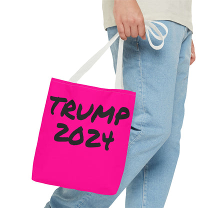 Hot Pink Trump 2024 Rally Durable Heavy Duty Tote Bag