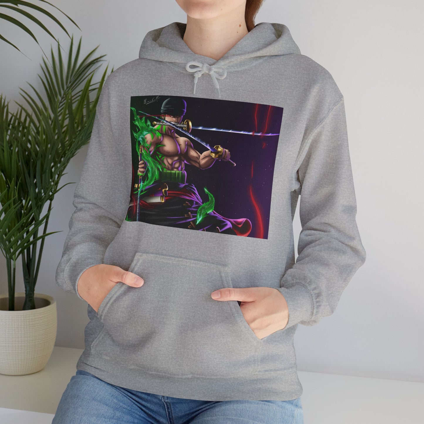 Roronoa Zoro One Piece Anime Cartoon Unisex Heavy Blend Kapuzenpullover