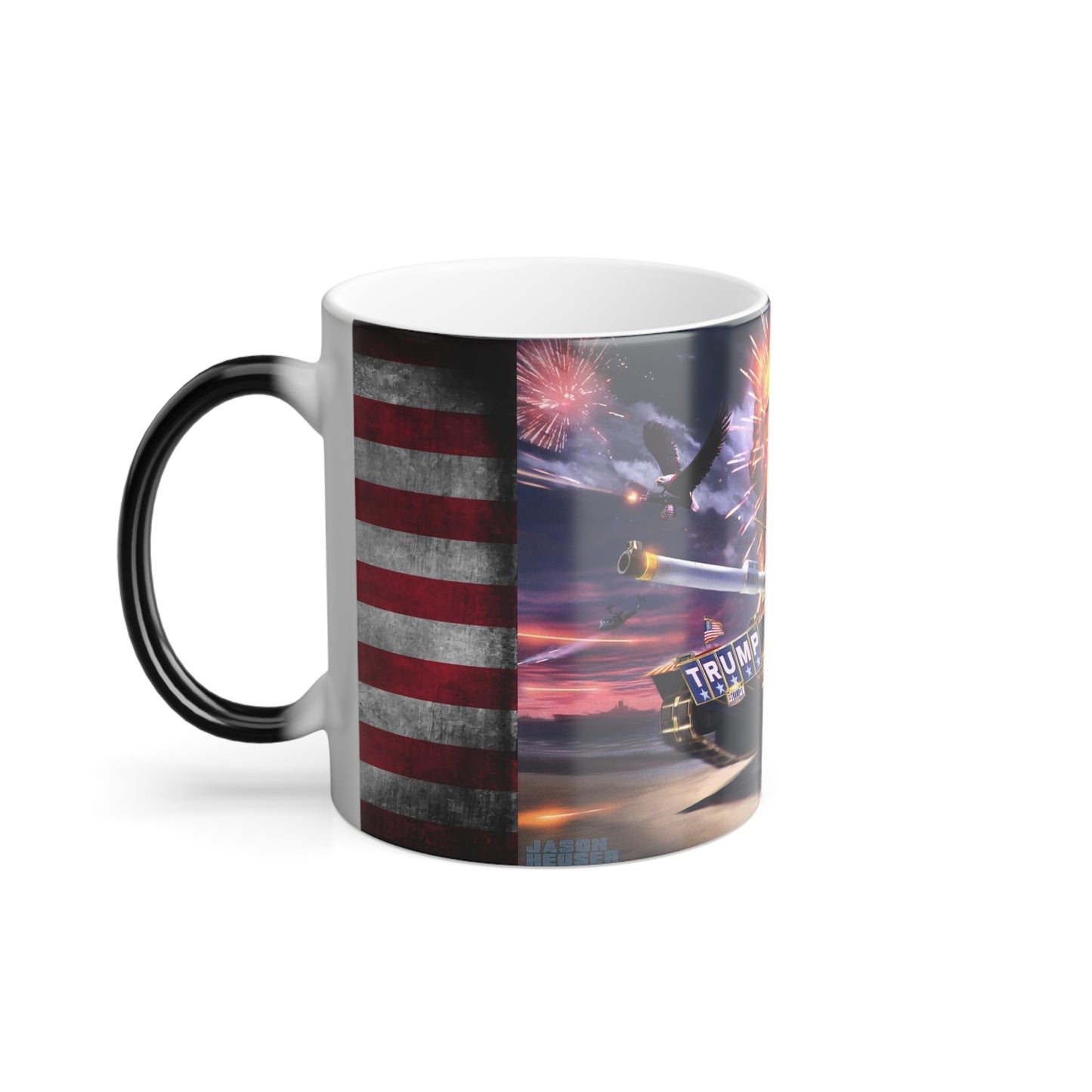 Color Morphing Trump the Warrior Heat Reacting Coffee Mug 11oz