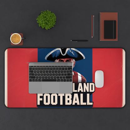 New England Football High Definition Print Non Slip Desk Mat Office Home Mouse Pad Sports Fan Gift Ultra Smooth Surface Rubber Backing