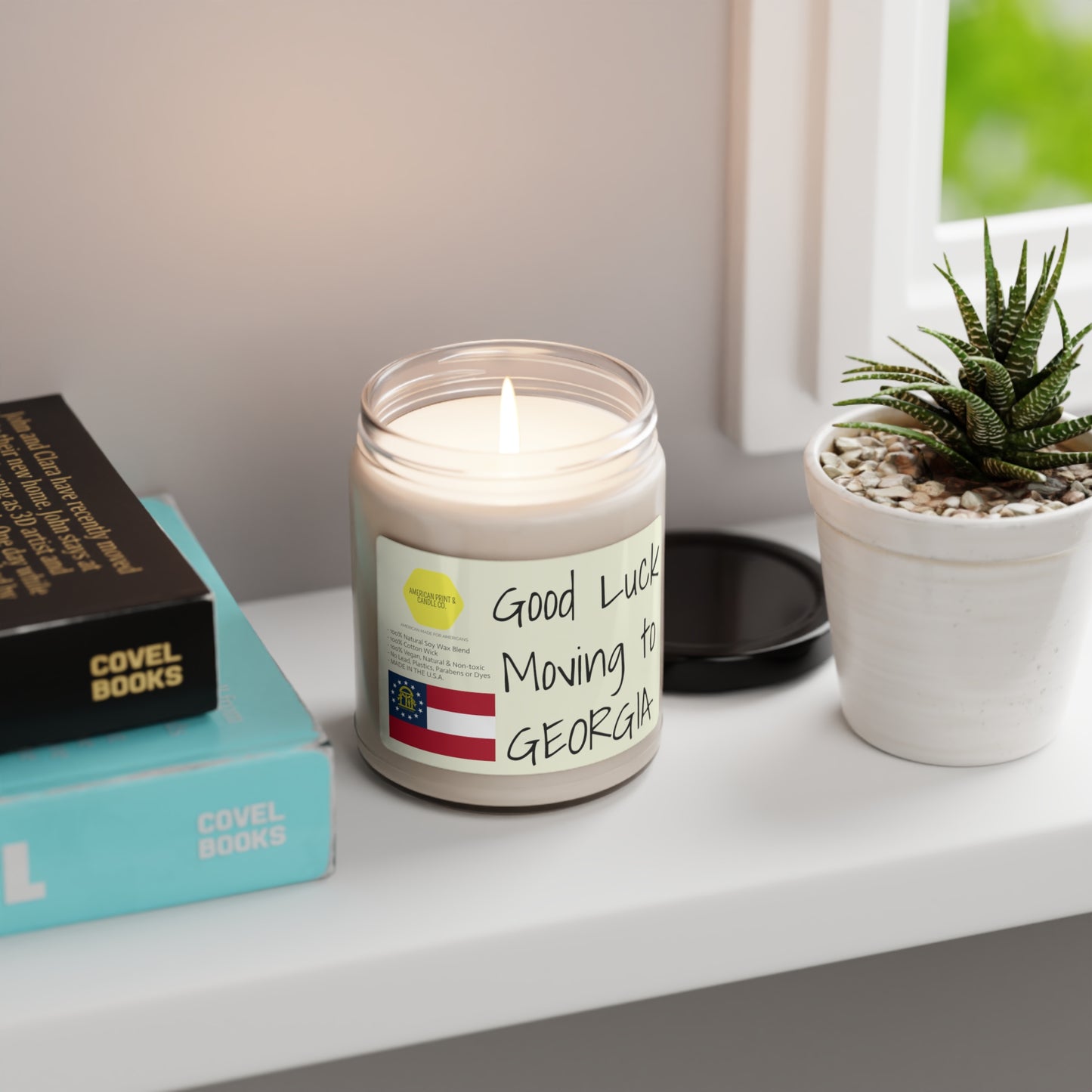 Good Luck moving to Georgia scented Soy Candle, 9oz