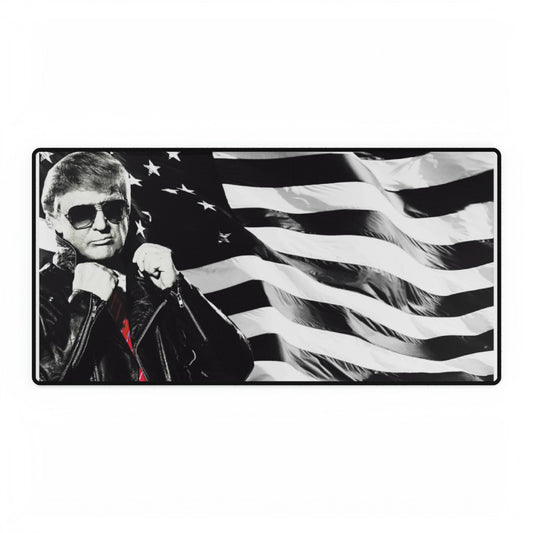 Trump Cool Leather Jacket High Definition MAGA American Desk Mats