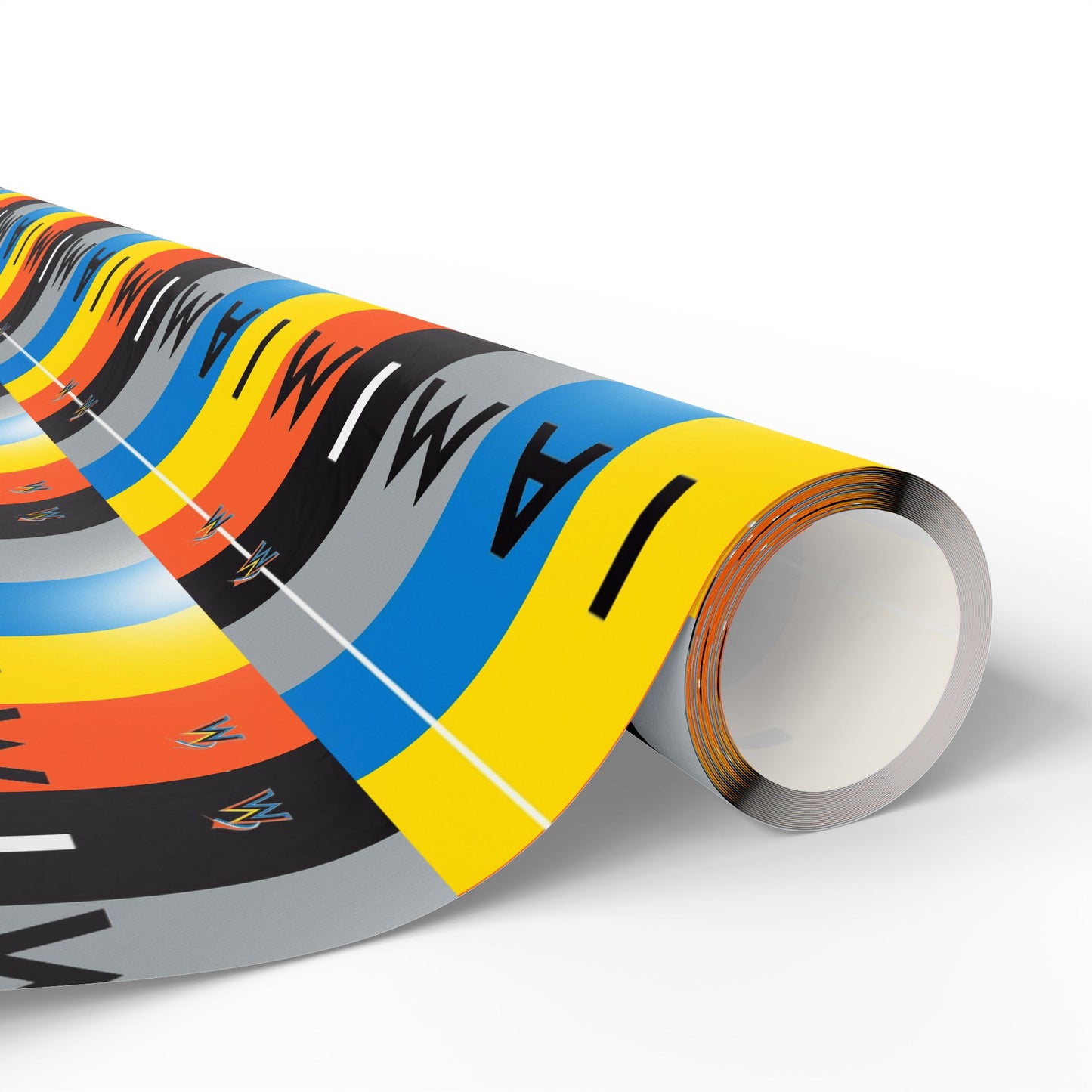 Miami Marlins Baseball MLB Birthday Graduation Holiday Gift Wrapping Paper