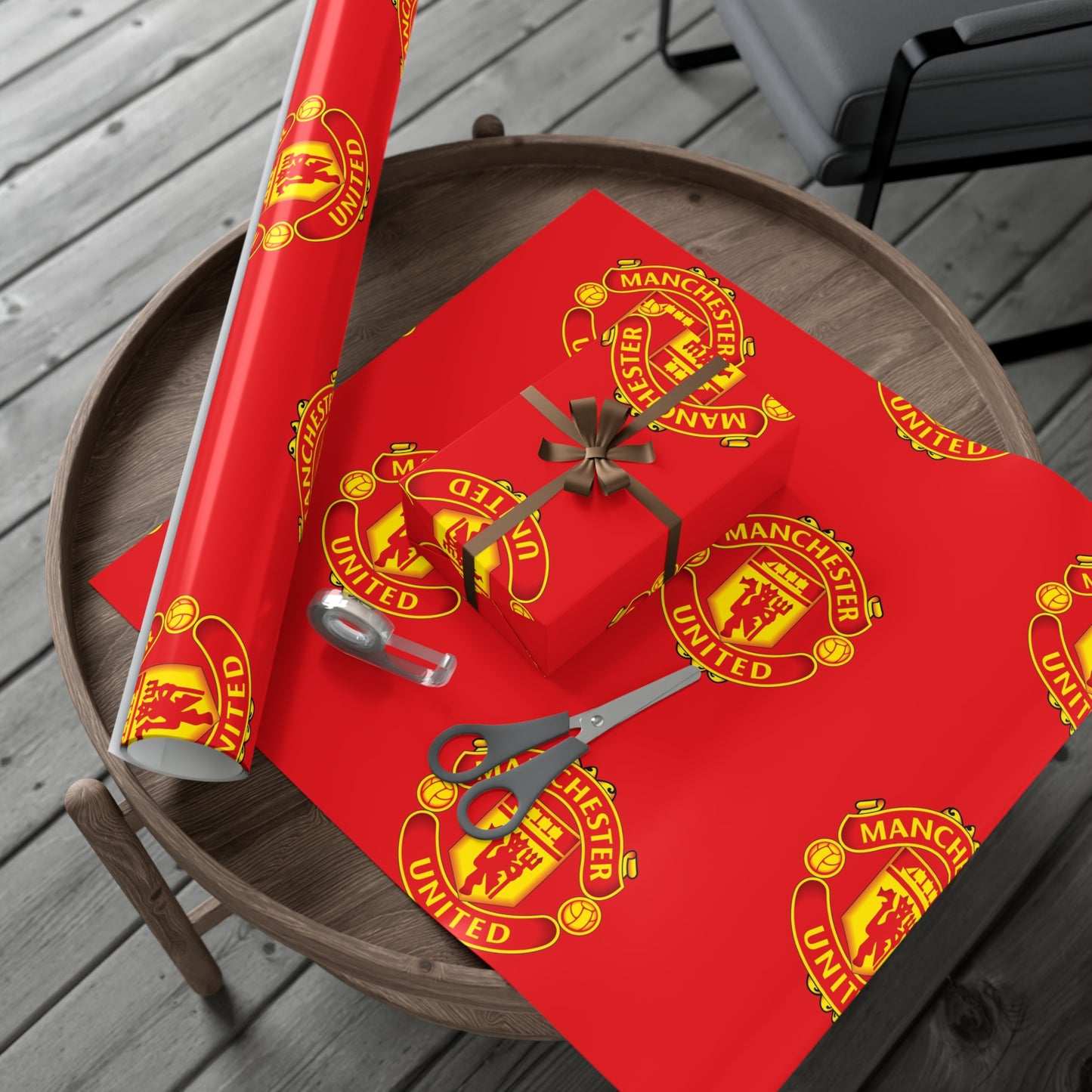 Manchester United Birthday Gift Wrapping Paper football soccer Holiday