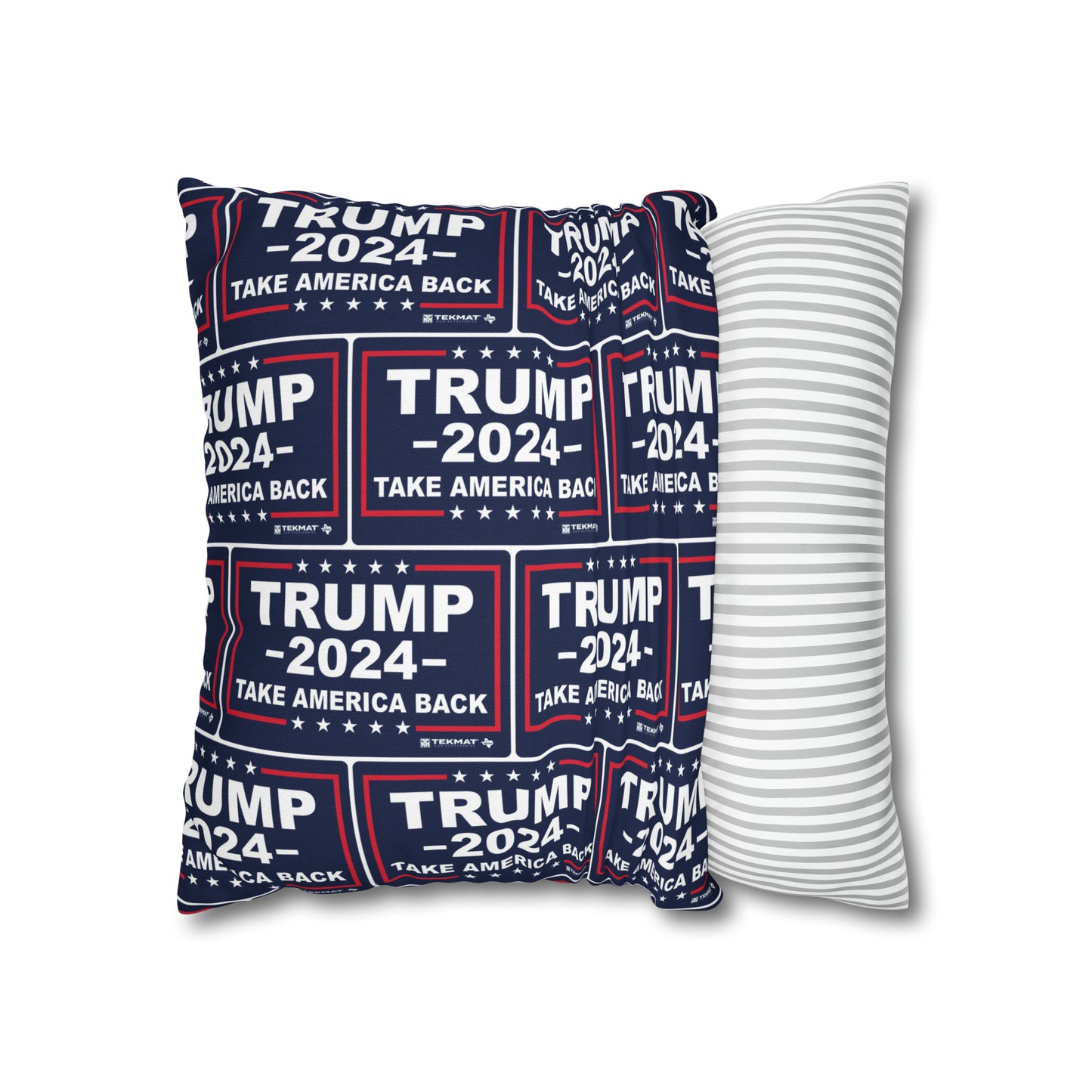 Trump 2024 Take America Back Blue Throw Pillow Case