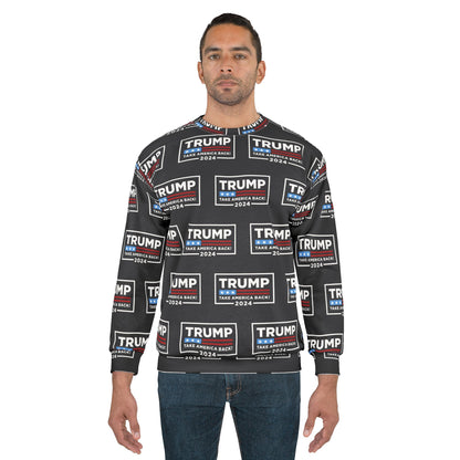 Trump MAGA Take America Back NOT ugly sweater Christmas party Made in U.S.A. Unisex Sweatshirt (AOP)