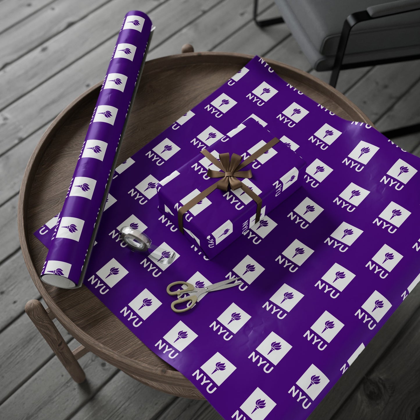 NYU New York University NCAA College Graduation Alumni Birthday Gift Wrapping Paper Holiday