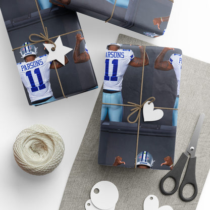 Micah Parsons Cowboys NFL Football Birthday Graduation Gift Wrapping Paper Holiday