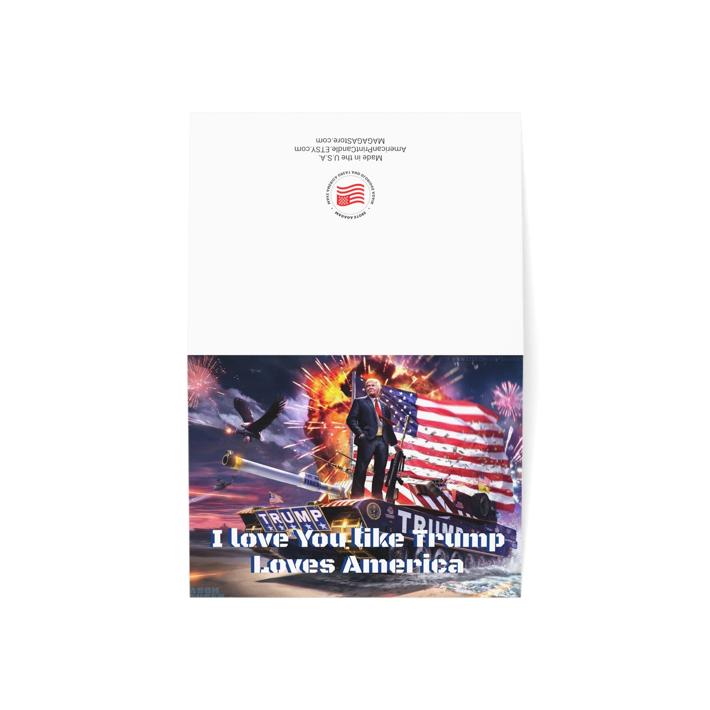 I love you like Trump Loves America MAGA Solider Anniversary Greeting Cards