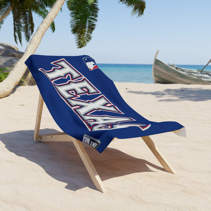 Texas Rangers MLB Baseball High-Definition Jumbo Ultra Soft Beach Towel