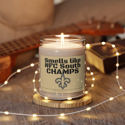 Smells like NFC South CHAMPS New Orleans Saints Scented Soy Candle 9oz