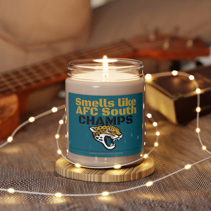 Smells like AFC South CHAMPS Jacksonville Jaguars Scented Soy Candle 9oz