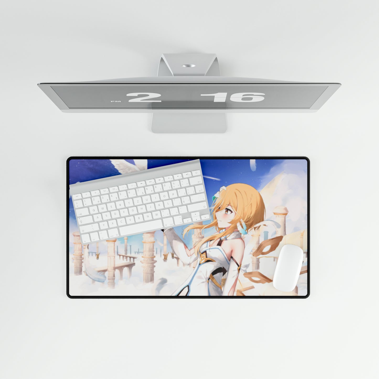 Genshin Impact Angel Furina Aether Paimon Neuvillette High Definition PC PS Video Game Desk Mat