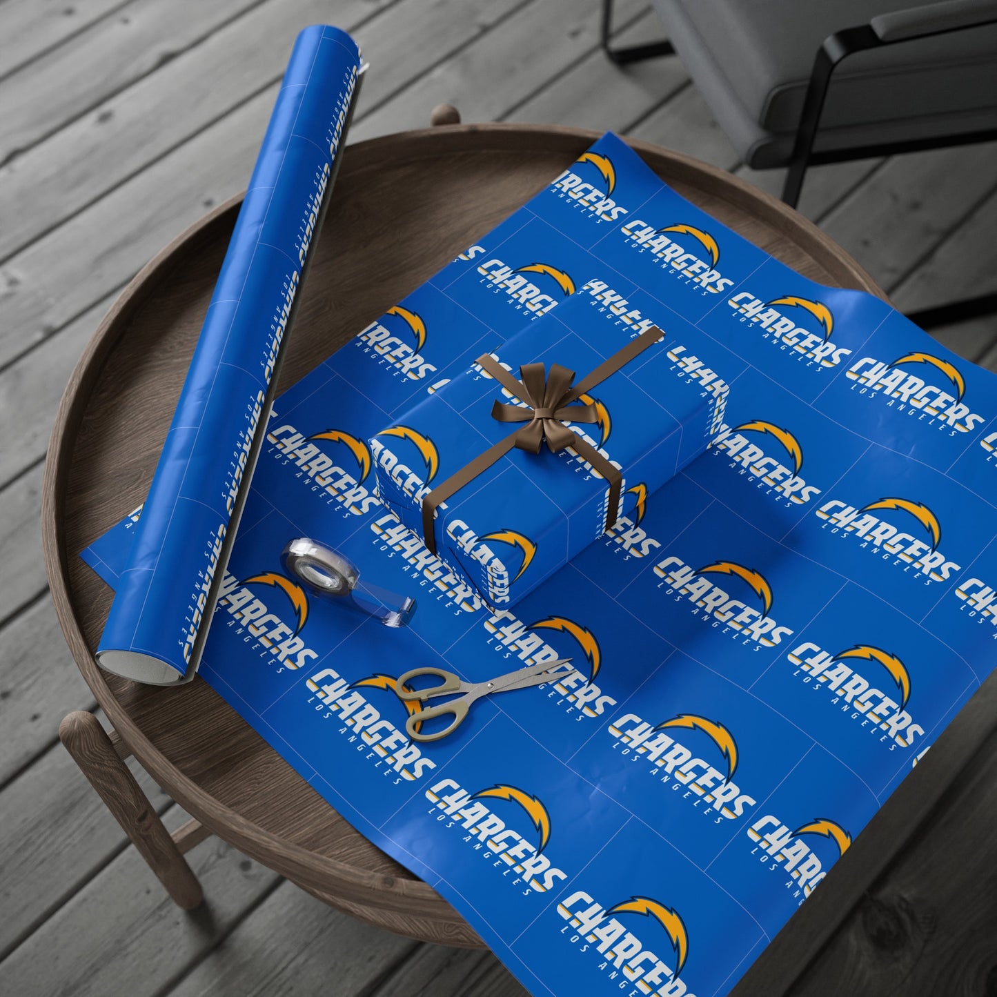 Los Angeles Chargers NFL Football Birthday Graduation Gift Wrapping Paper Holiday