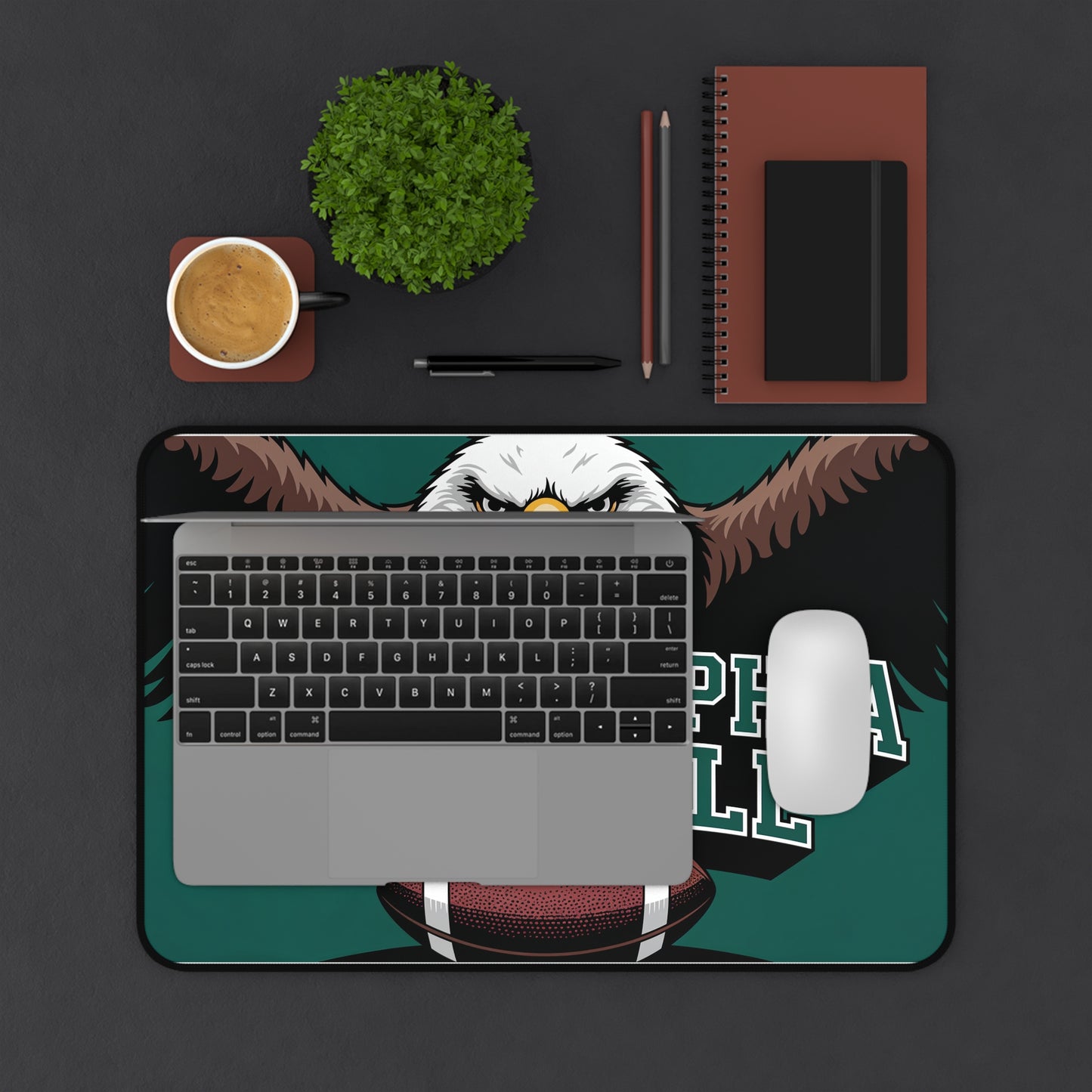 Philadelphia Football High Definition Print Non Slip Desk Mat Office Home Mouse Pad Sports Fan Gift Ultra Smooth Surface Rubber Backing