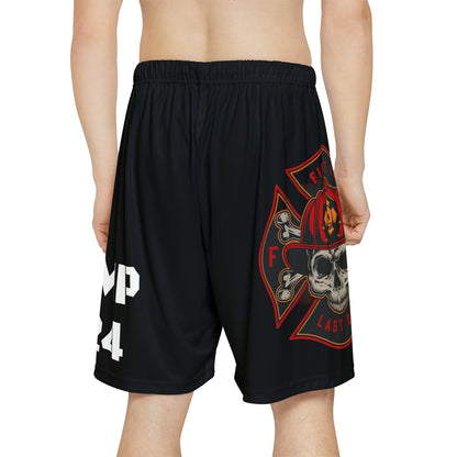 First in First out Firefighter Trump 2024 Black Men’s Sports Athletic Shorts