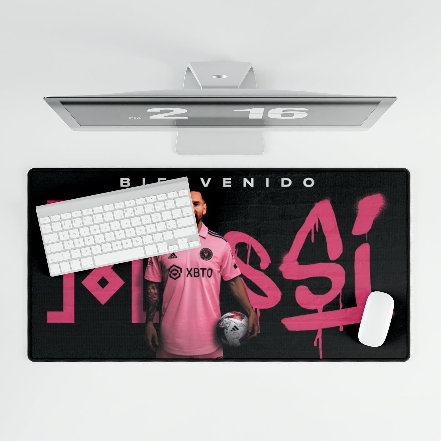 Messi Inter Miami Soccer MLs Futbol High Definition Schreibtischunterlage Mousepad