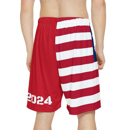 Trump 2024 American Flag Sport-Sport-Shorts für Herren