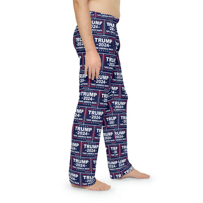 Take America Back Trump 2024 Men's Polyester Lounge Comfy Pajama Pants