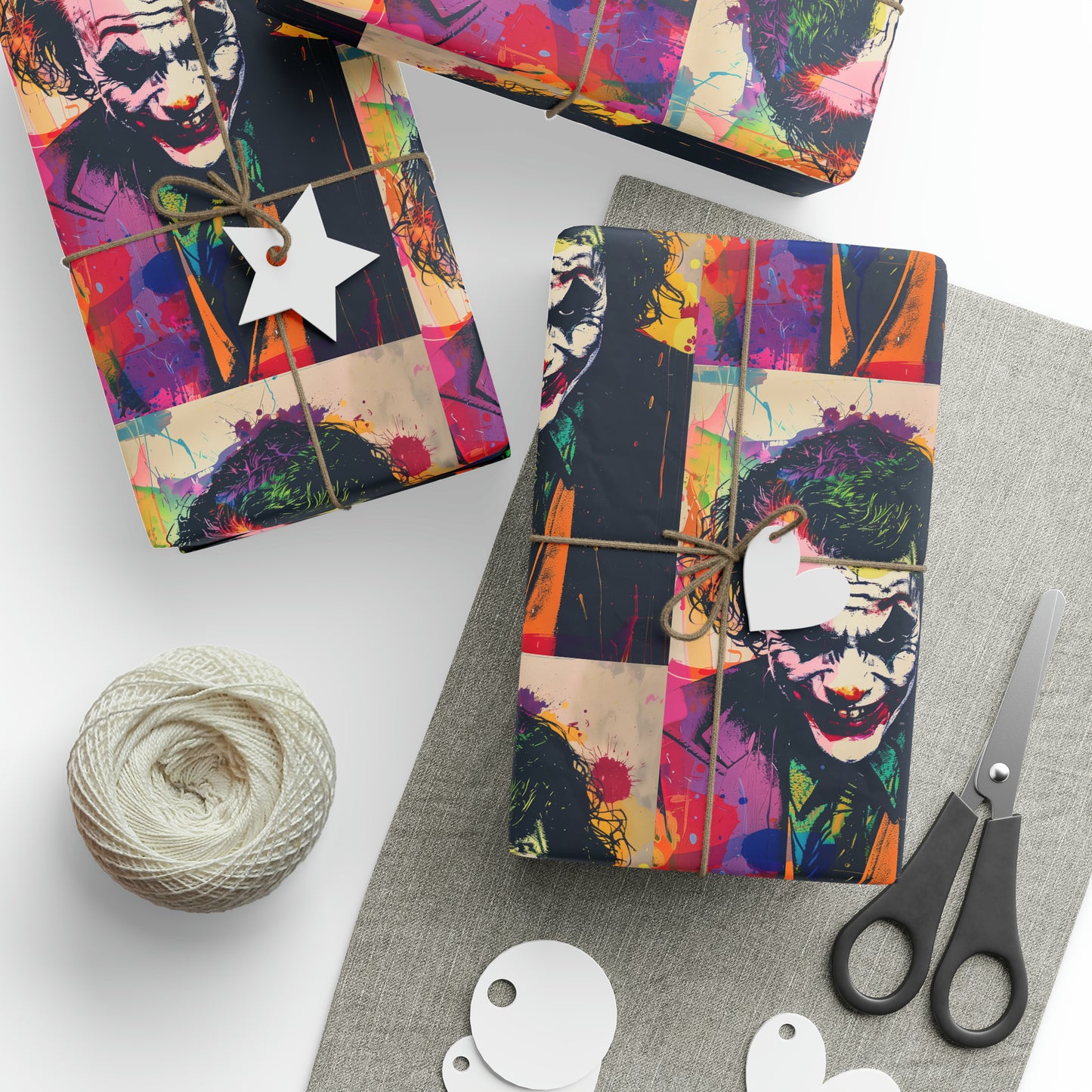 Joker Dark Knight Ledger holiday present Birthday Present Gift Wrapping Papers