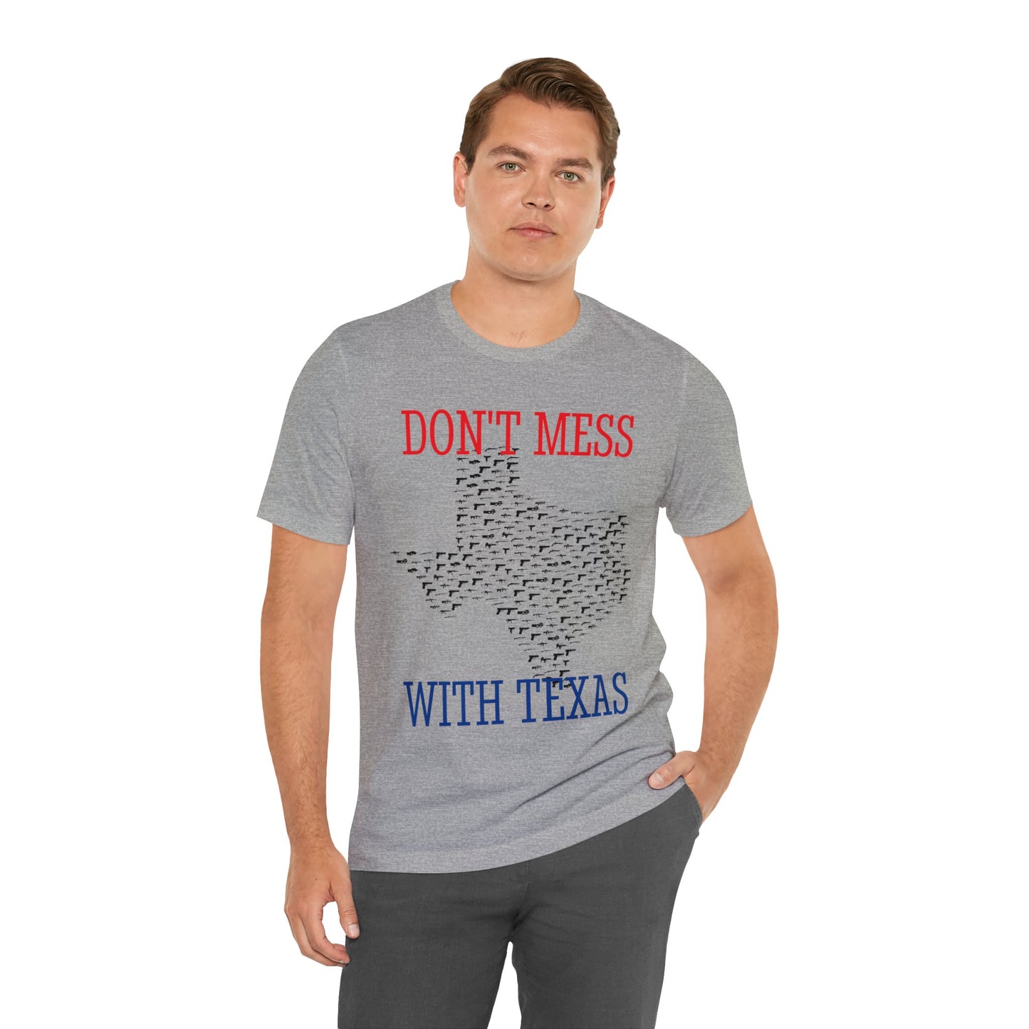Don't Mess With Texas Border Rally Unisex Jersey Kurzarm-T-Shirt Wählen Sie Farbe
