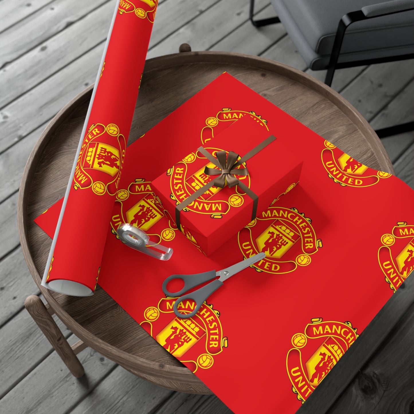 Manchester United Birthday Gift Wrapping Paper football soccer Holiday