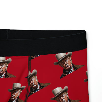 Cowboy Trump Red All over Print Men's Boxer Briefs