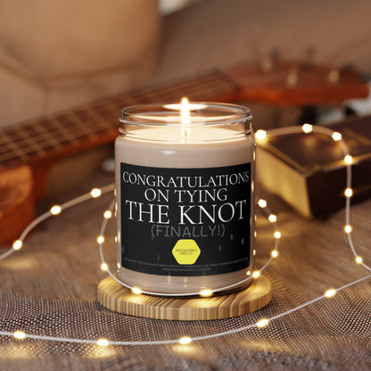 Congratulations on Finally Tying the Knot scented Soy Blend Jar Candle, 9oz Wedding Gift