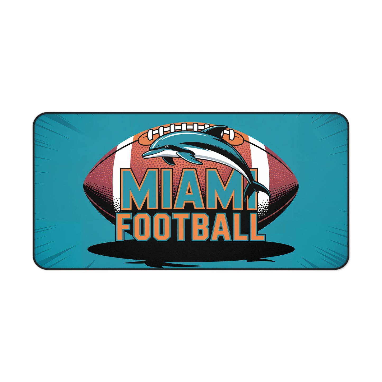 Miami Football High Definition Print Non Slip Desk Mat Office Home Mouse Pad Sports Fan Gift Ultra Smooth Surface Rubber Backing