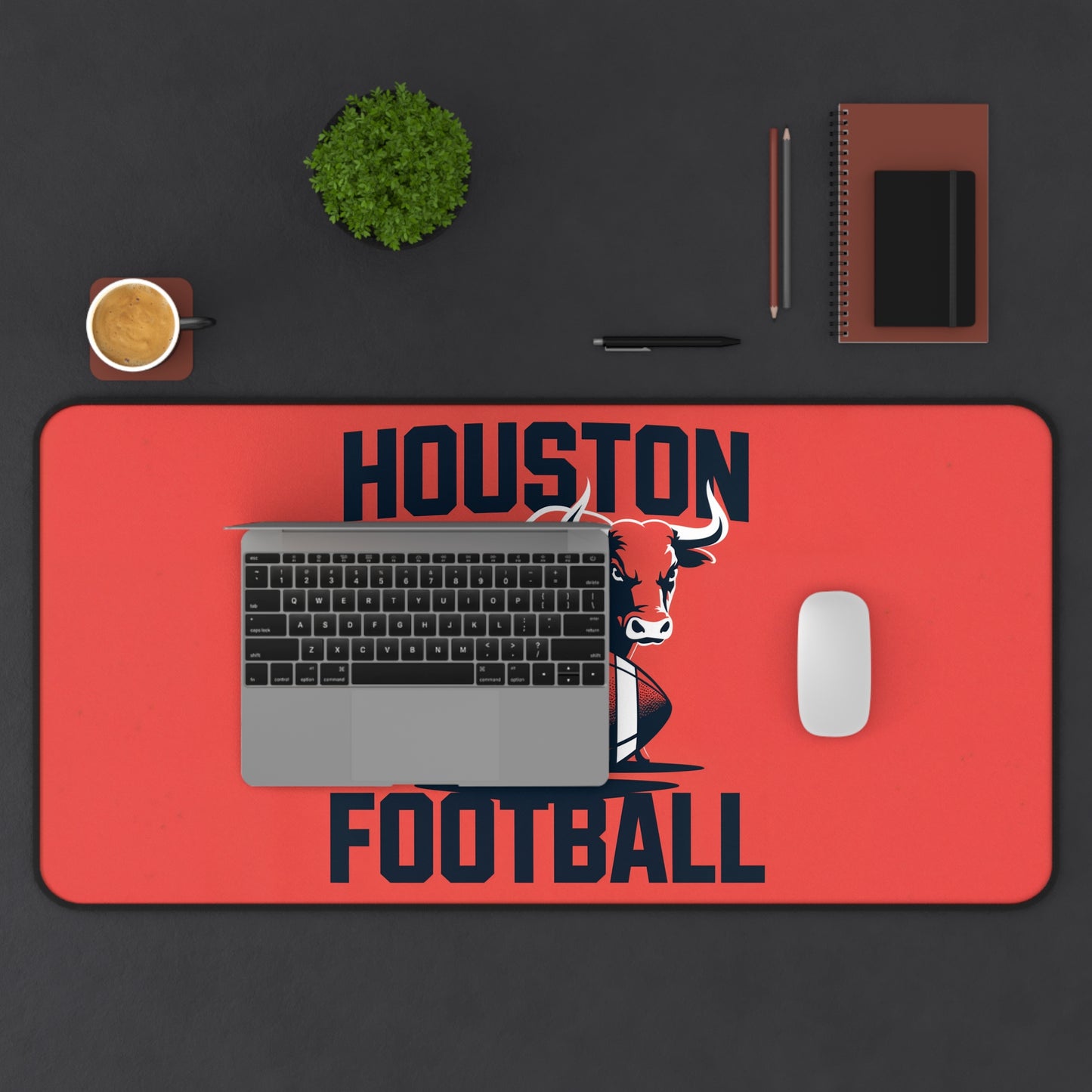 Houston Football High Definition Print Non Slip Desk Mat Office Home Mouse Pad Sports Fan Gift Ultra Smooth Surface Rubber Backing