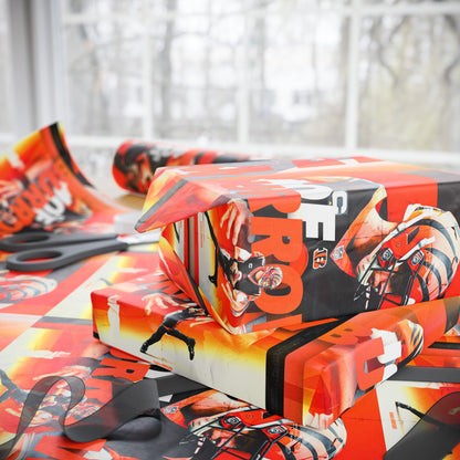 Joe Burrow Cincinnati Bengals NFL Football Birthday Graduation Gift Wrapping Paper Holiday