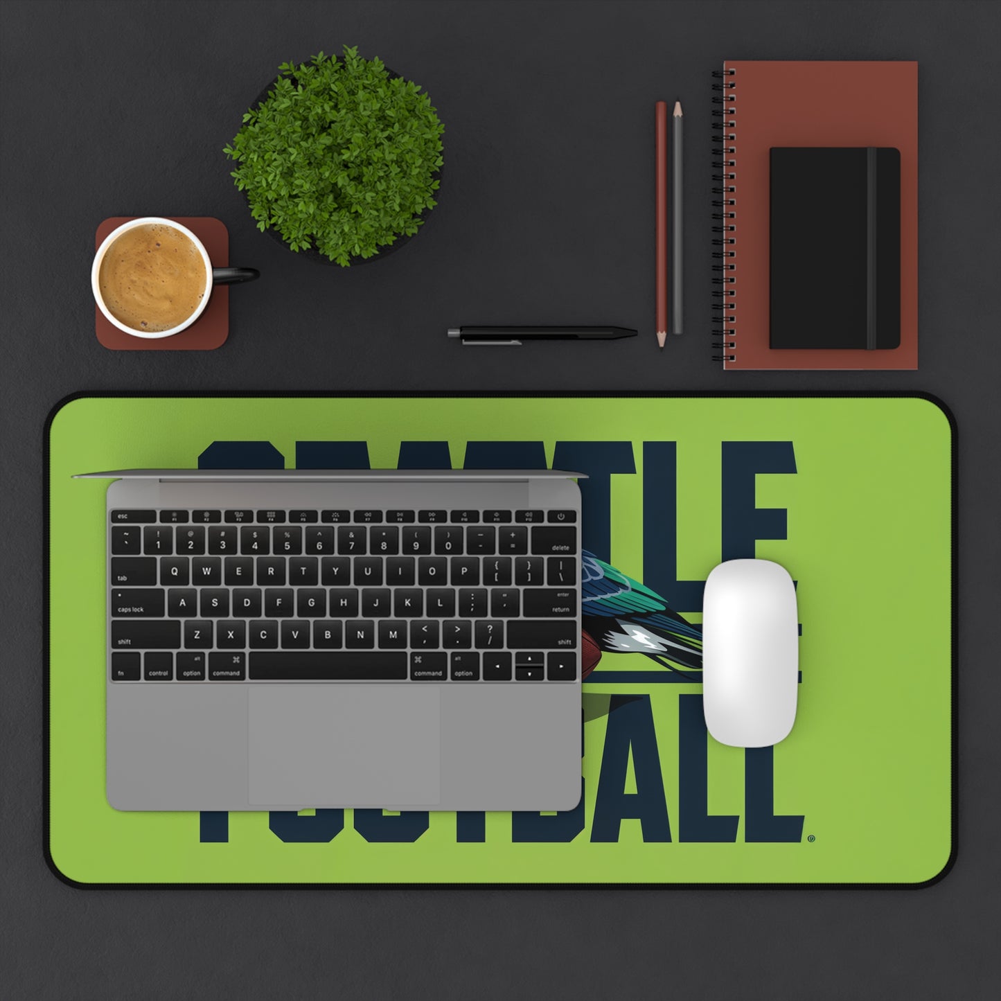 Seattle Football High Definition Print Non Slip Desk Mat Office Home Mouse Pad Sports Fan Gift Ultra Smooth Surface Rubber Backing