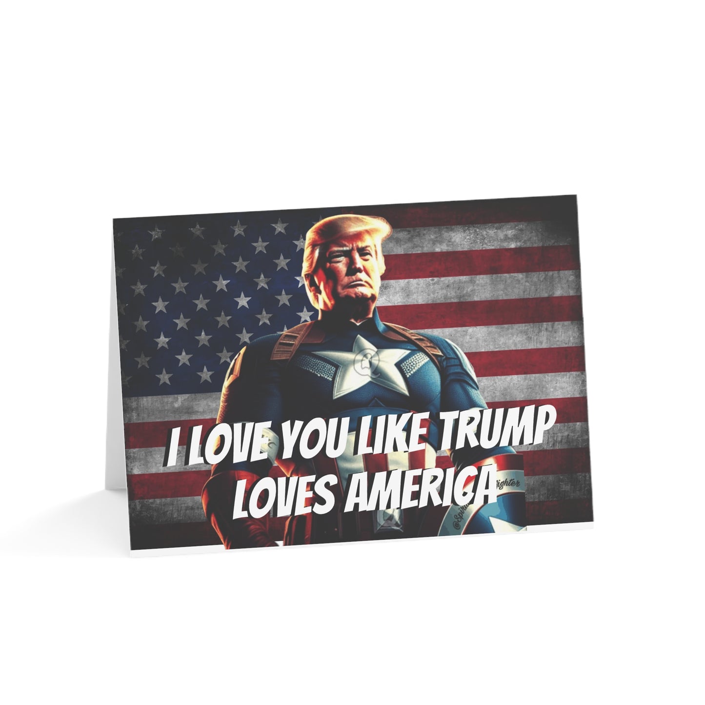 Captain Trump America I love you like Trump Loves America Anniversary Greeting Cards