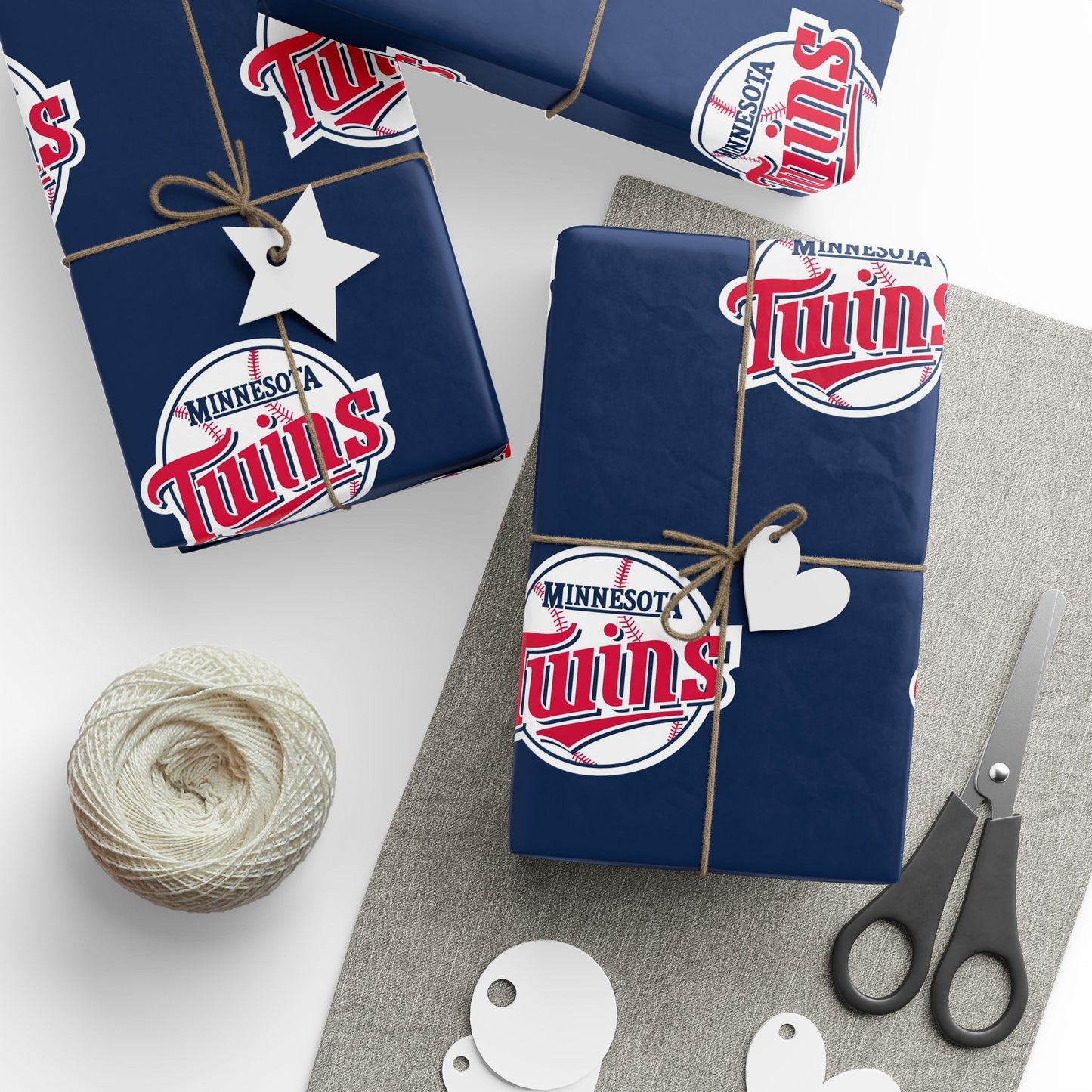 Minnesota Twins Baseball MLB Birthday Graduation Holiday Gift Wrapping Paper