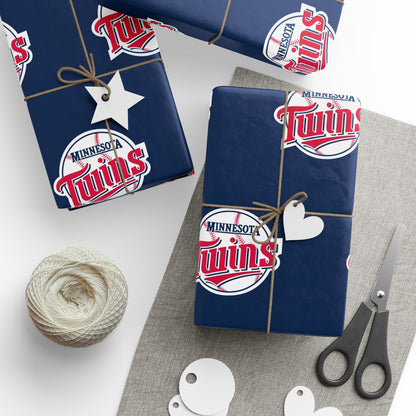 Minnesota Twins Baseball MLB Birthday Graduation Holiday Gift Wrapping Paper
