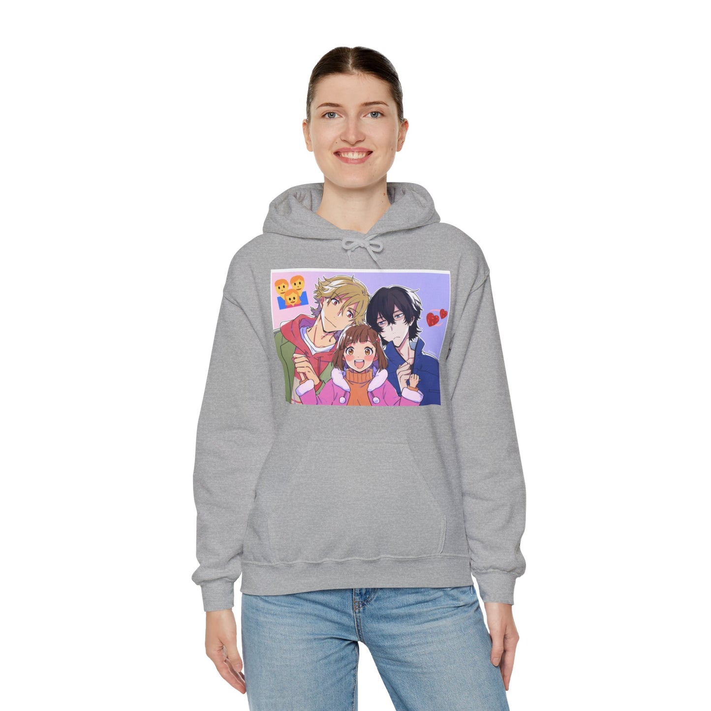 Buddy Daddies Anime Cartoon Unisex Heavy Blend Hooded Sweatshirt