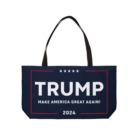 Trump Make America Great Again MAGA 2024 Large Rally Beach Weekender Tote Bag