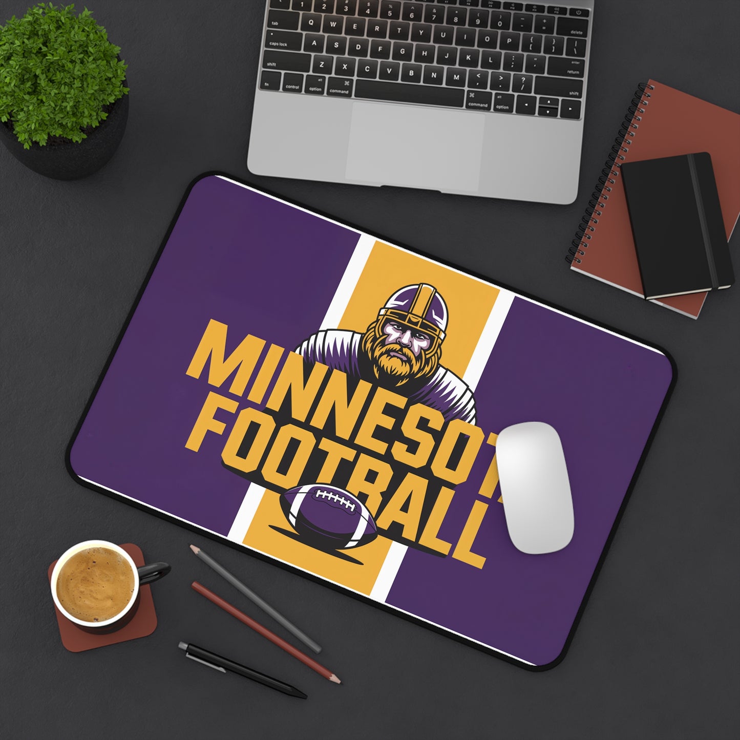 Minnesota Football High Definition Print Non Slip Desk Mat Office Home Mouse Pad Sports Fan Gift Ultra Smooth Surface Rubber Backing