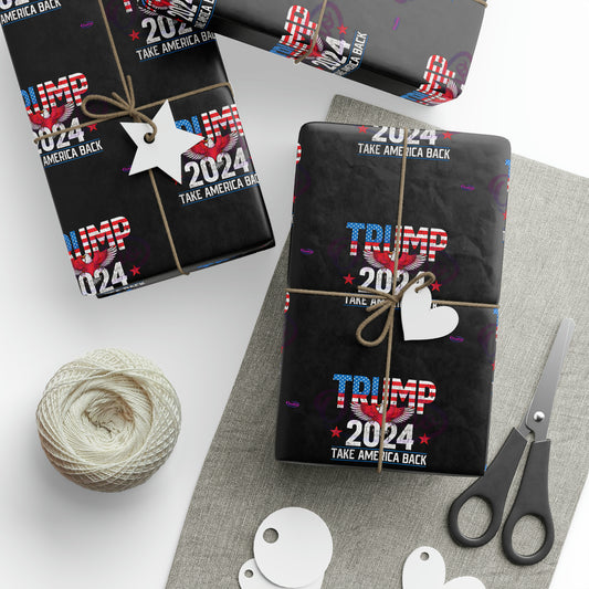 Trump 2024 Take America Back Black Birthday Gift Present Wrapping Paper MAGAMöbel &amp; Wohnen, Feste &amp; Besondere Anlässe, Party- &amp; Eventdekoration!