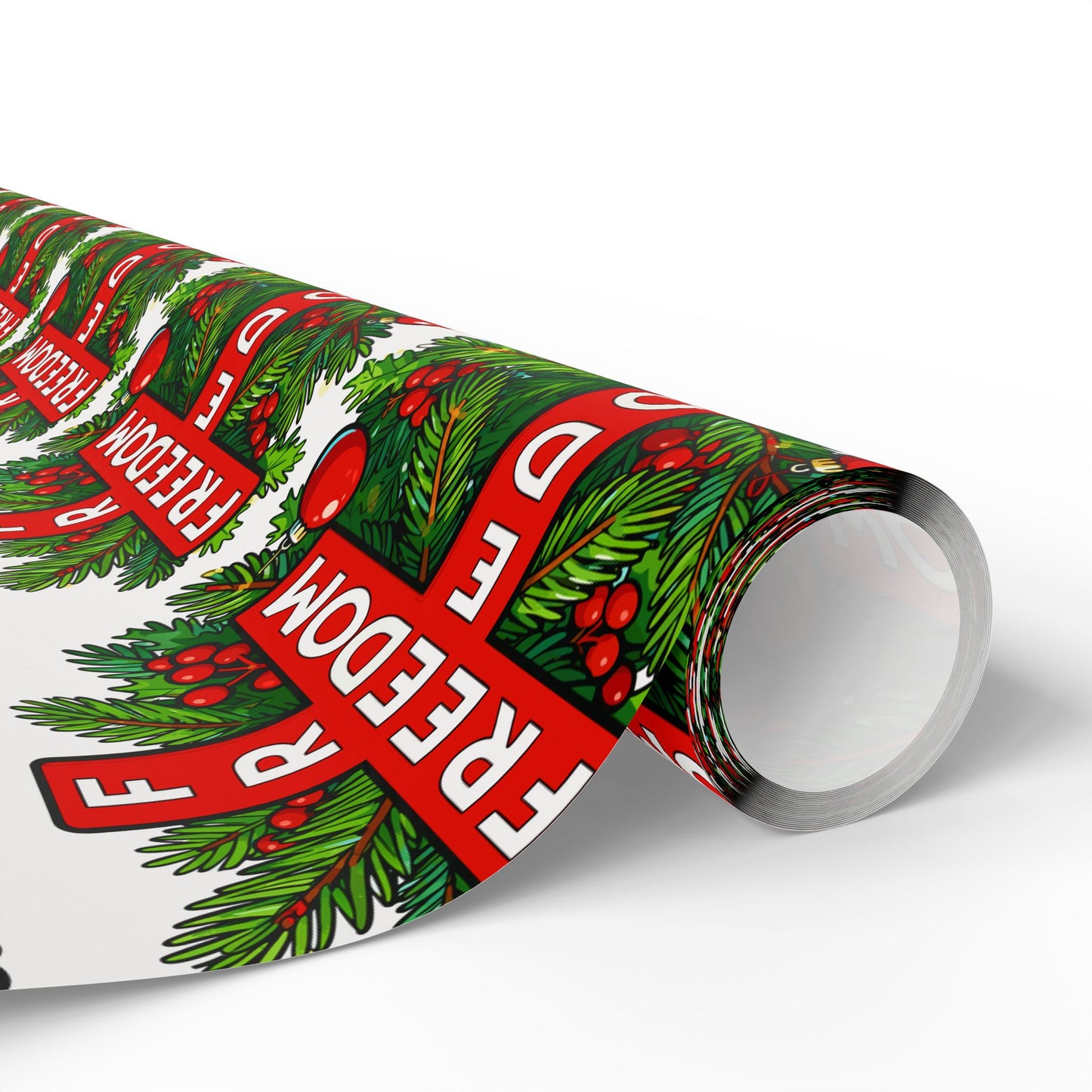 Freedom Holiday Cross Charlie Kirk Merry Christmas Wrapping Papers