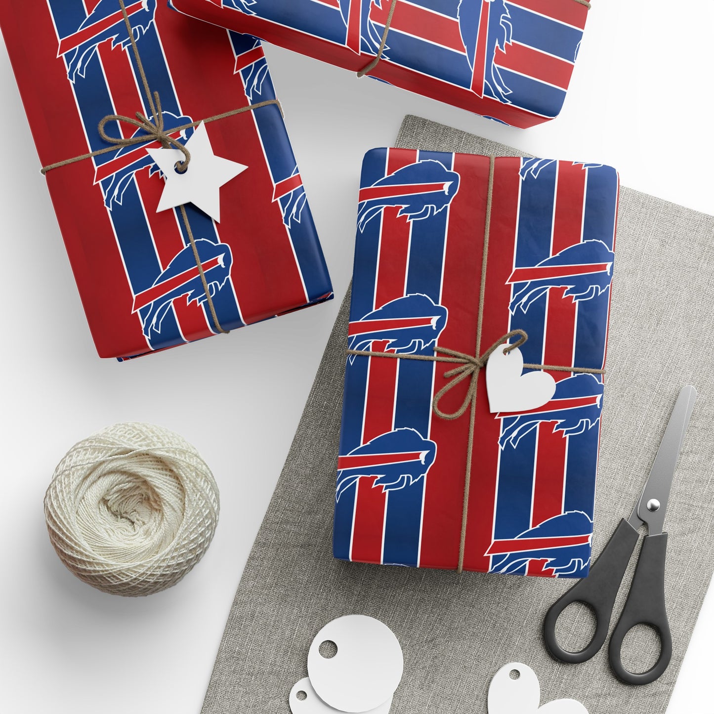 Buffalo Bills NFL Football Birthday Graduation Gift Wrapping Paper Holiday