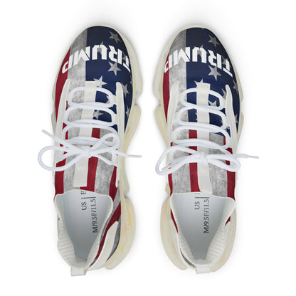 Trump American Flag Red White and Blue MAGA Men's Mesh Sneakers Shoes