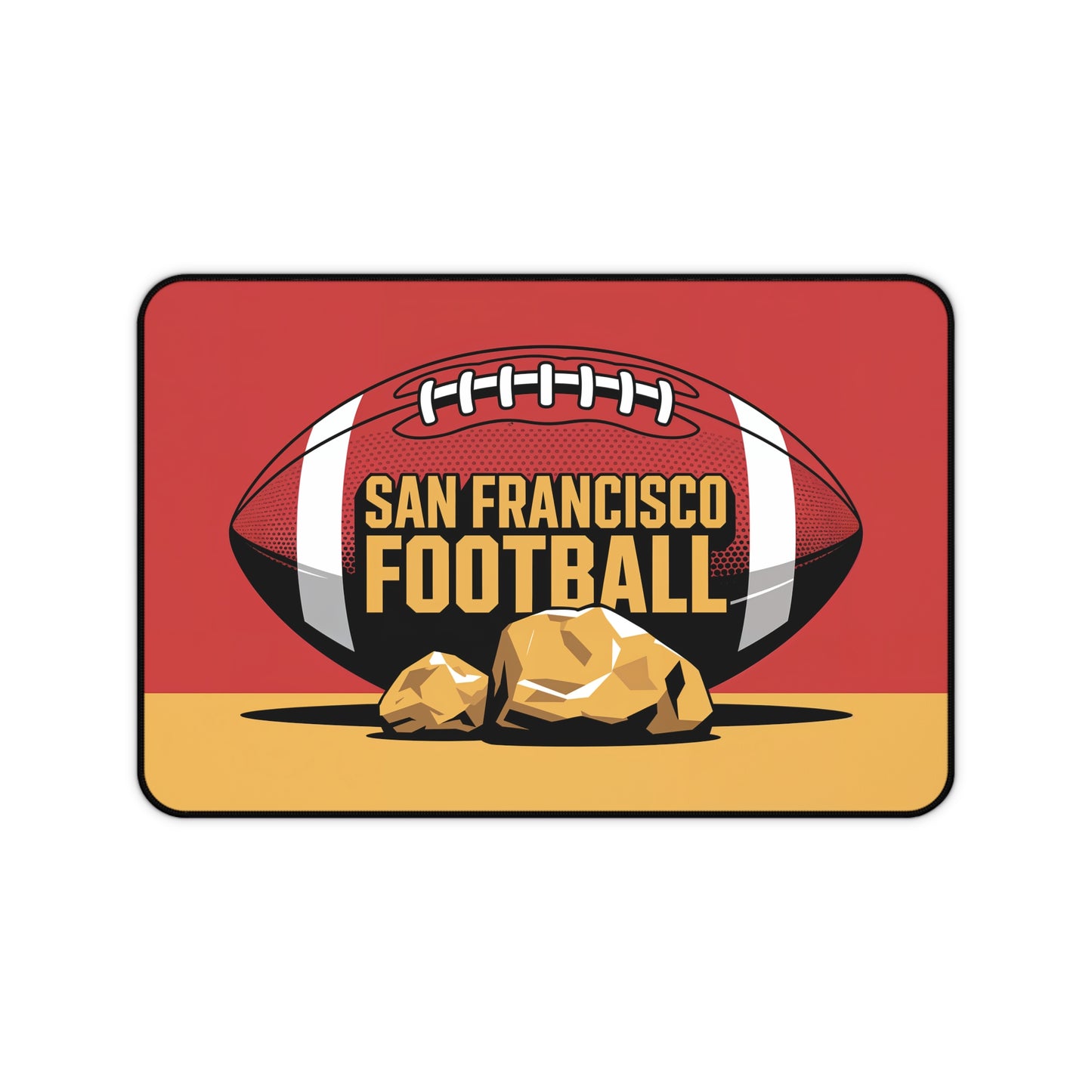 San Francisco Football High Definition Print Non Slip Desk Mat Office Home Mouse Pad Sports Fan Gift Ultra Smooth Surface Rubber Backing