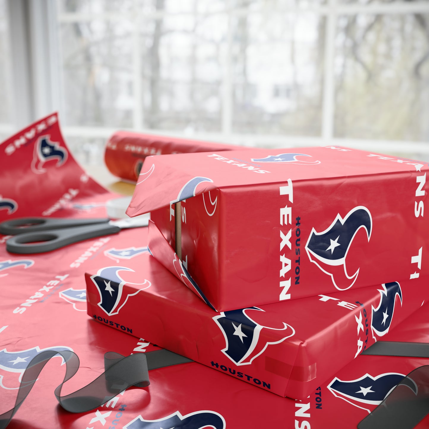 Houston Texans NFL Football Birthday Gift Wrapping Paper Holiday