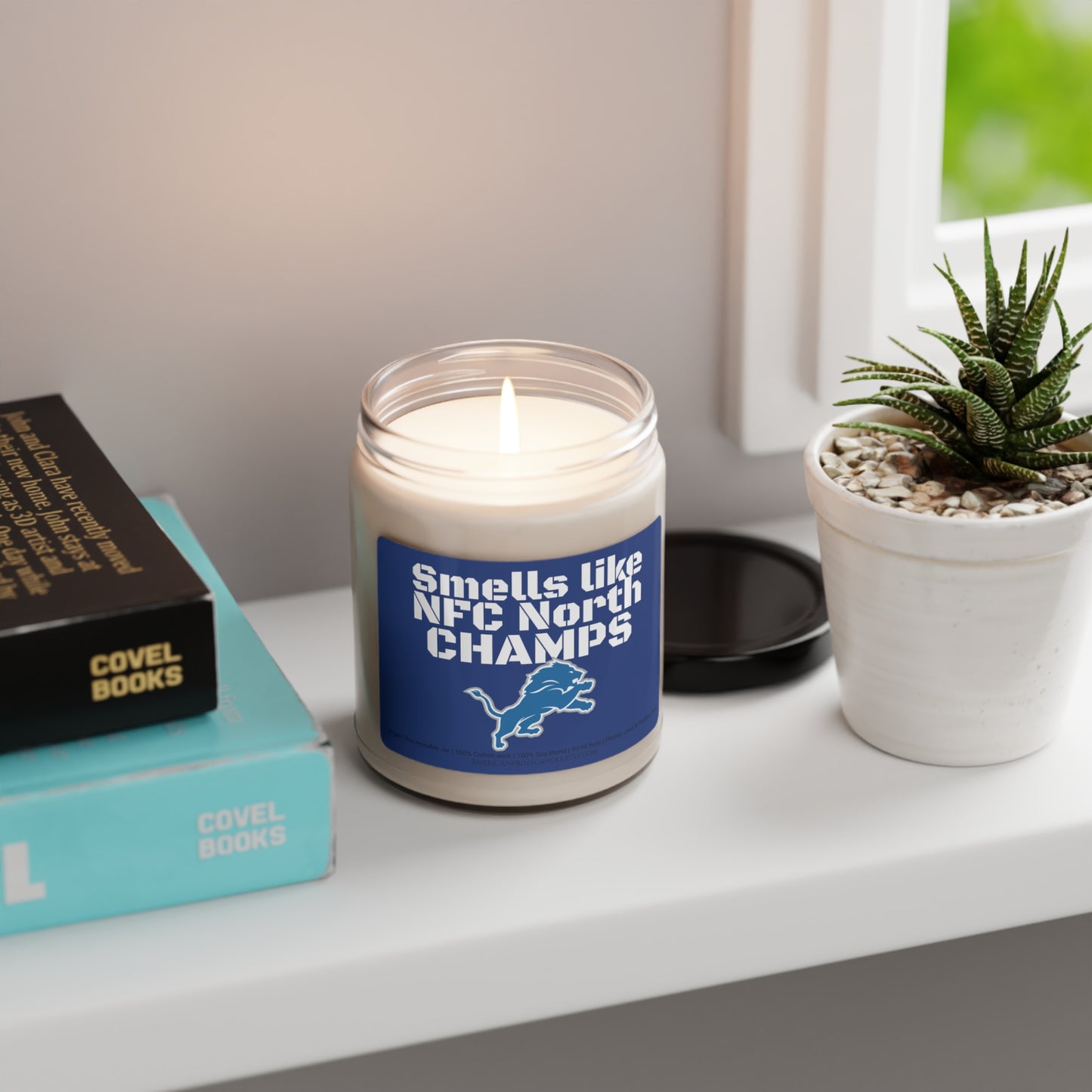 Smells like NFC North CHAMPS Detroit Lions Scented Soy Candle 9oz