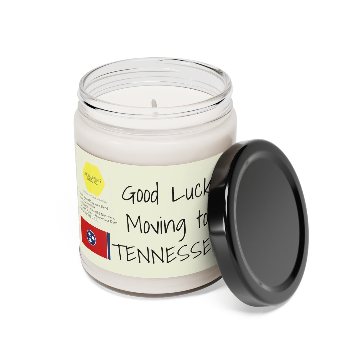 Good Luck moving to Tennessee scented Soy Candle, 9oz