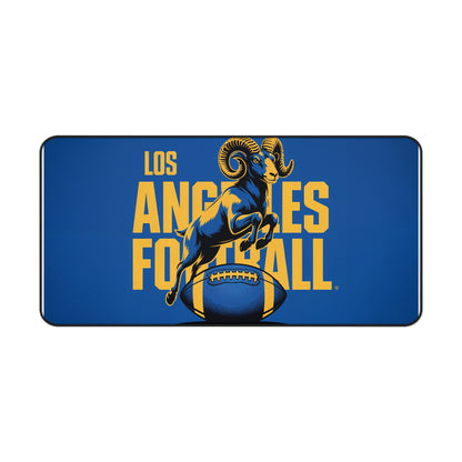 Los Angeles Football High Definition Print Non Slip Desk Mat Office Home Mouse Pad Sports Fan Gift Ultra Smooth Surface Rubber Backing