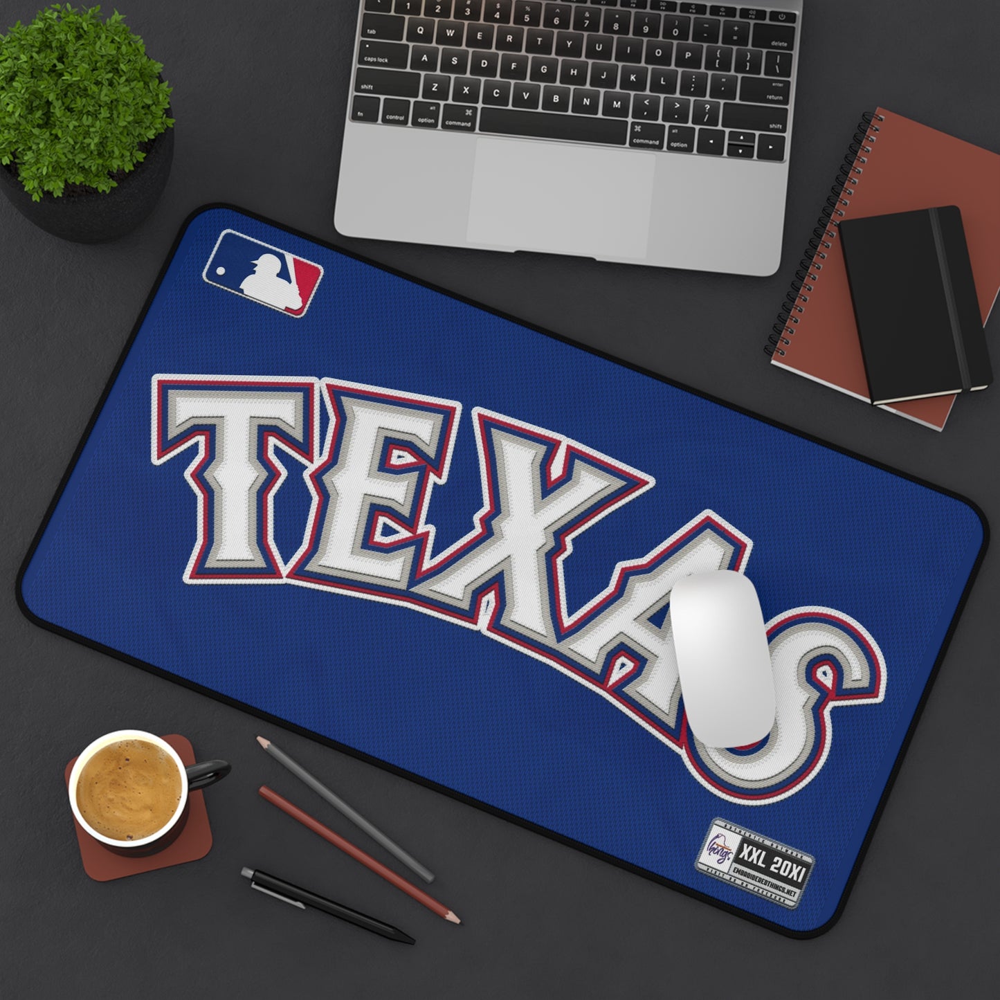Texas Rangers Jersey look MLB Baseball High Definition PC Desk Mat Mousepad