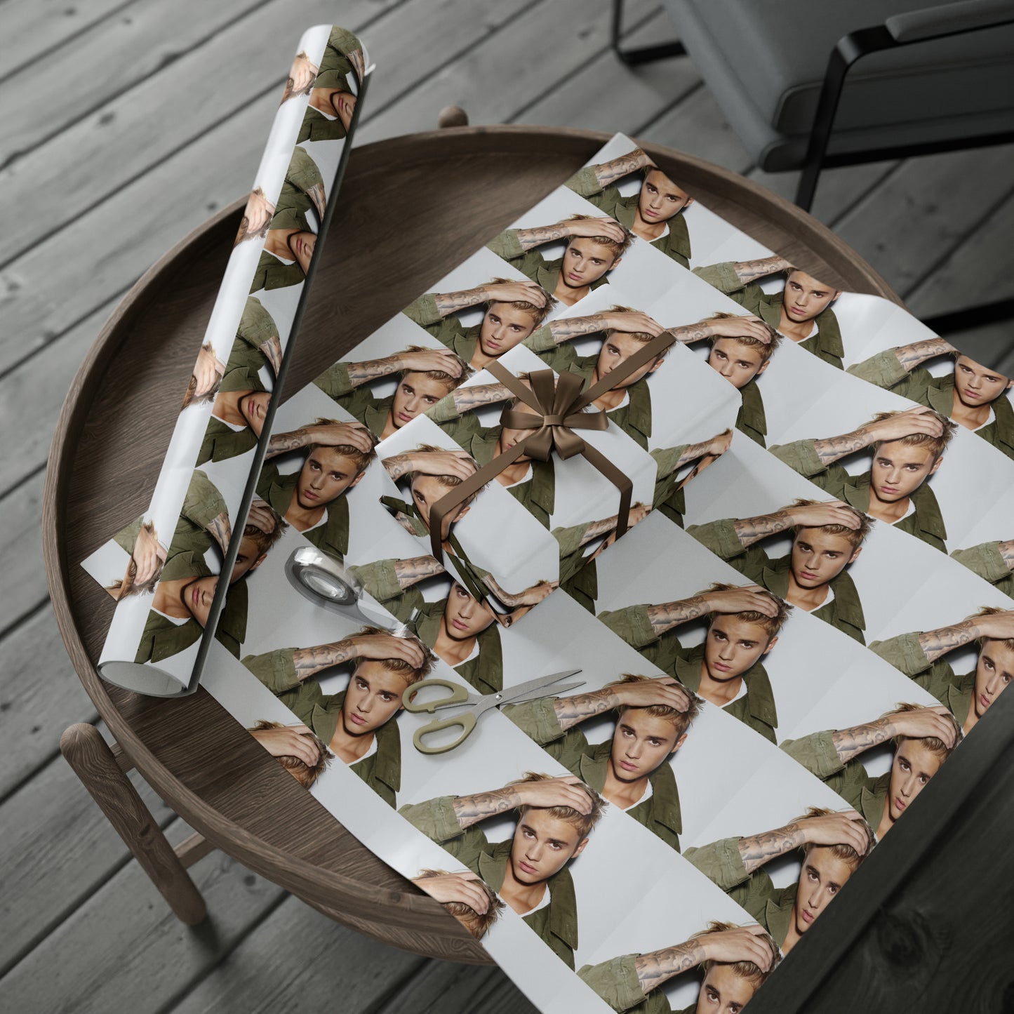 Justin Bieber singer holiday present Birthday Present Gift Wrapping Papers